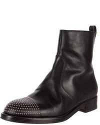 Gucci Studded Leather Ankle Boots