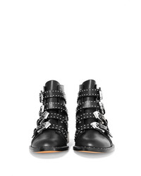 Givenchy Studded Leather Ankle Boots Black