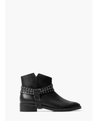 Mango Outlet Studded Leather Ankle Boots