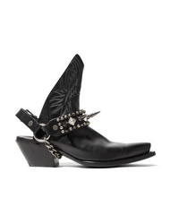 R13 Studded Leather Slingback Ankle Boots