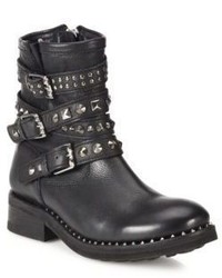 Ash Tattoo Studded Leather Moto Booties