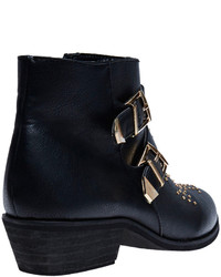 Wet Seal Buckled Mini Stud Booties