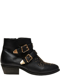 Wet Seal Buckled Mini Stud Booties