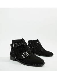 ASOS DESIGN Wide Fit Adrift Studded Ankle Boots