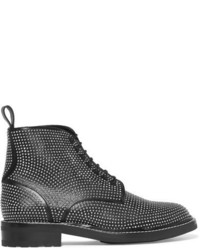 Saint Laurent William Studded Leather Ankle Boots Black