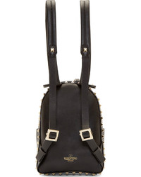 Valentino Black Leather Rockstud Mini Backpack