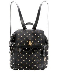 Alexander McQueen Black Leather Studded Backpack