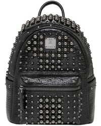 MCM Mini Stark Studded Leather Backpack