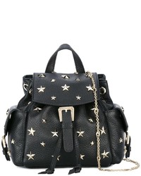 RED Valentino Red Valentino Navy Leather Star Mini Backpack