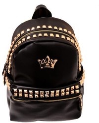 ChicNova Studded Black Pu Leather Backpack