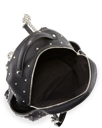 Alexander McQueen Studded Leather Chain Backpack Black
