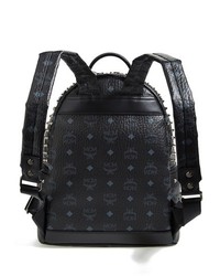 MCM Studded Small Coated Canvas Backpack