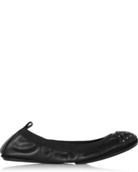 Yosi Samra Embellished Leather Ballet Flats