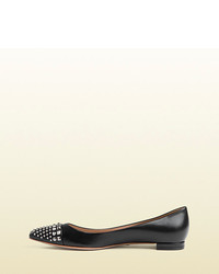 Gucci Studded Leather Ballet Flat