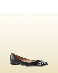 Gucci Studded Leather Ballet Flat