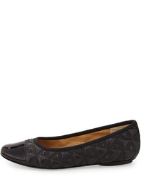 Neiman Marcus Shelby Studded Ballet Flat Black