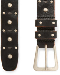 Saint Laurent 25cm Black Studded Leather Belt