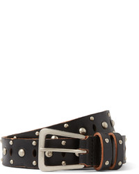 Saint Laurent 25cm Black Studded Leather Belt