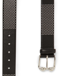 Alexander McQueen 35cm Black Studded Leather Belt