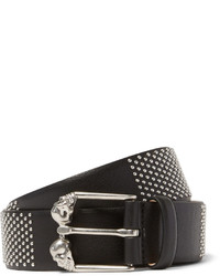 Alexander McQueen 35cm Black Studded Leather Belt