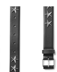 Givenchy 3cm Black Star Studded Leather Belt
