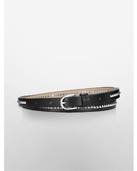 Calvin Klein Skinny Triangle Stud Leather Belt
