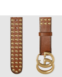 Gucci Clover Belt With Double G Buckle