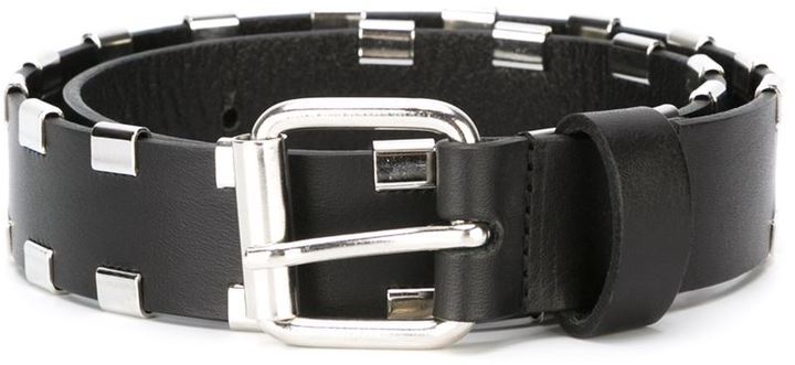 Diesel Black Gold Studded Belt, $363 | farfetch.com | Lookastic