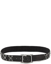 GUESS Hardware And Distressed Leather Belt