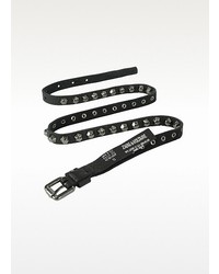 Zadig & Voltaire Jessy Boulons Black Leather Studded Belt