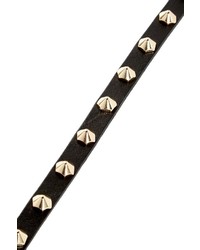 Linea Pelle Leather Hex Cone Stud Skinny Belt