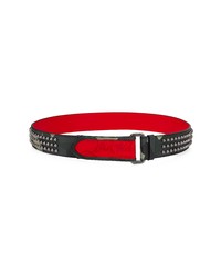 Christian Louboutin Logo Spike Leather Belt