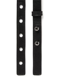 Lanvin Metal Pearl Skinny Leather Belt