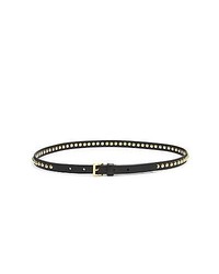 Prada Studded Saffiano Leather Belt Black