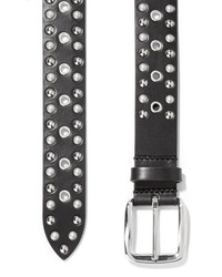 Isabel Marant Rica Studded Leather Belt Black