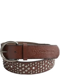 John Deere Studded Leather Belt