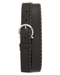 Salvatore Ferragamo Studded Leather Belt