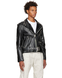 Sacai Black Schott Edition Leather Jacket