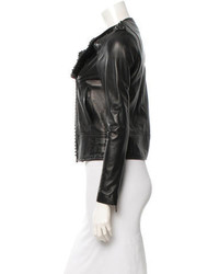 Nour Hammour Studded Leather Jacket