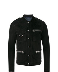 Lanvin Press Stud Leather Jacket Black