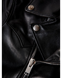 Saint Laurent Leather Studded Motorcycle Jacket