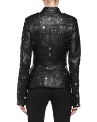 Alexander McQueen Studded Leather Biker Jacket Black