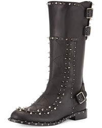 Laurence Dacade Baltazar Studded Leather Boot Black