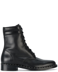Off-White Leather Combat Studded Boots