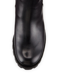 Adrienne Vittadini Links Studded Leather Boot Black