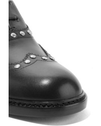 Saint Laurent Lolita Studded Leather Ankle Boots Black