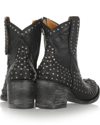 Mexicana Laguna Studded Distressed Leather Ankle Boots