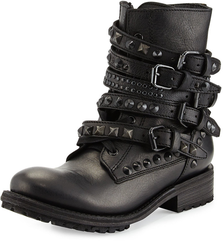 studded leather boots