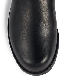 Stuart Weitzman Trotter Studded Leather Mid Calf Boots