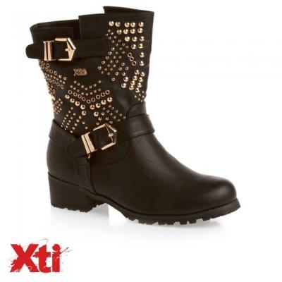 XTI Studded Boots Black, $43 | Surfdome 